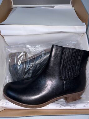 Dansko Black Leather Chelsea Ankle Bootie